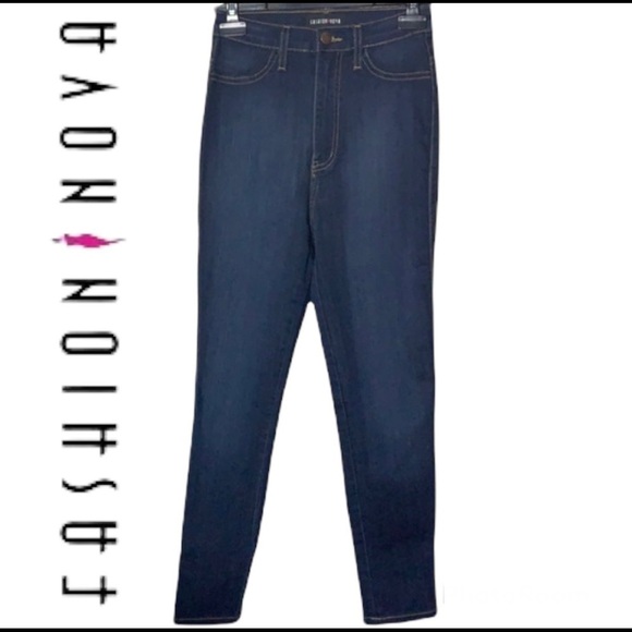 FASHION Nova Dark Wash Power Moves High-Rise Skinny Jeans Size 3 -W 25 - Picture 3 of 15